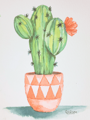 Flowering Cactus Watercolor Painting Kit (5x7)